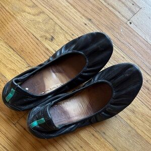 Tieks Black Leather Flats